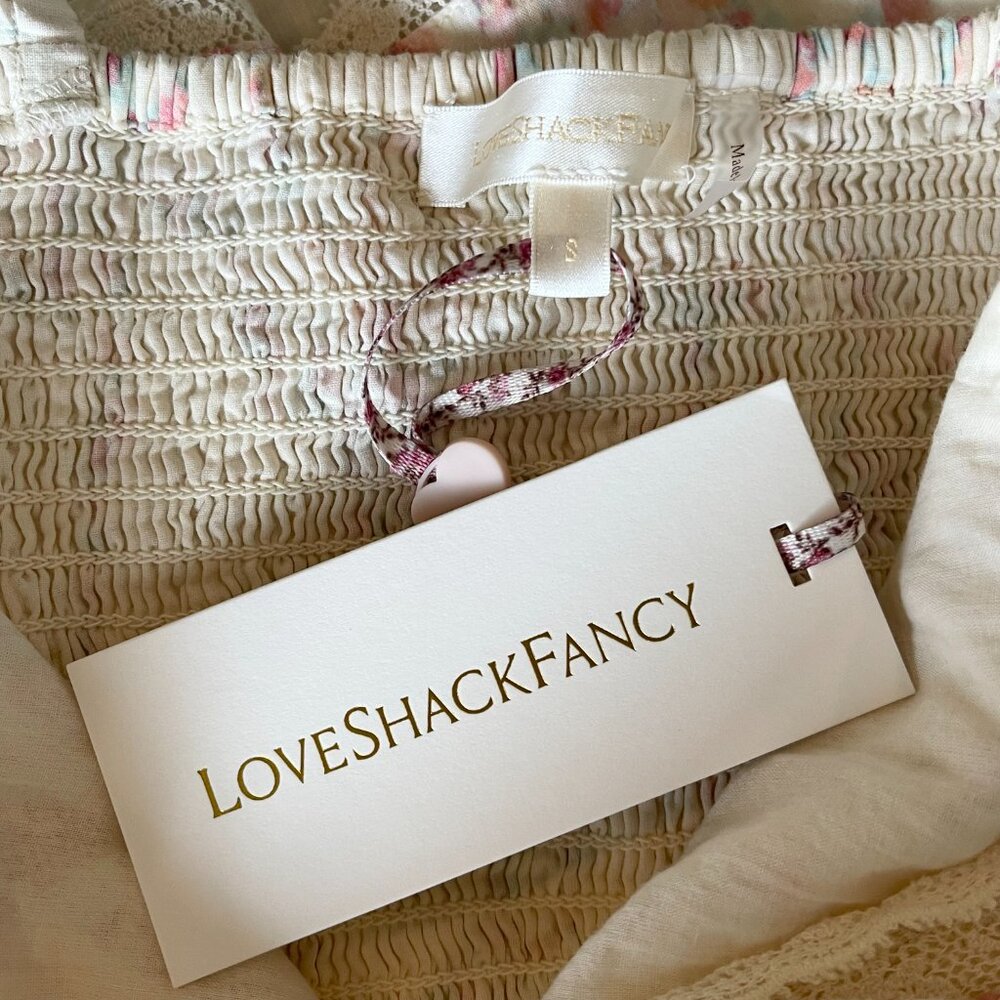 LoveShackFancy Finny Cotton Luna Rosa Fleur Mini Dress - NWT - Picture 5 of 5